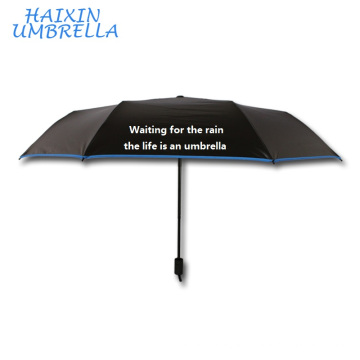 Fashionable Popular in China Black Coating Paraguas Sun Daisy Design Inside Cheap Custom Print Slogan Umbrella with Logo Prints